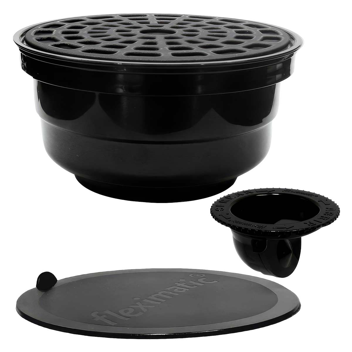 Coladera Universal Con Rejilla Tapa Higienica Antiolor Negro