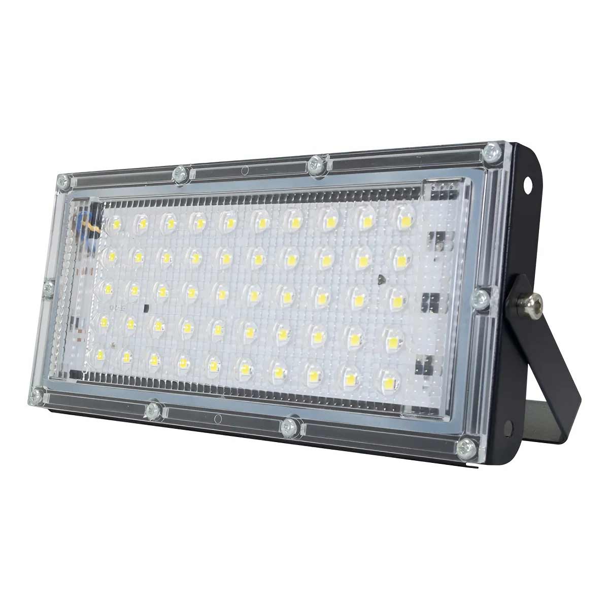 Lampara Reflector Led 50W Ultra Slim Exterior Negro