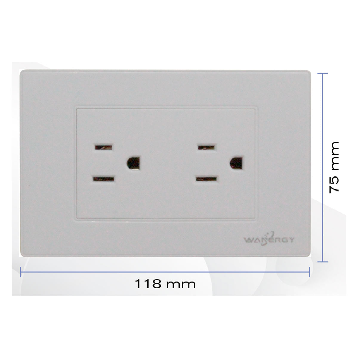 Placa Armada Con Contacto Duplex De 1.5 Modulos Blanco WANERGY Ferreabasto