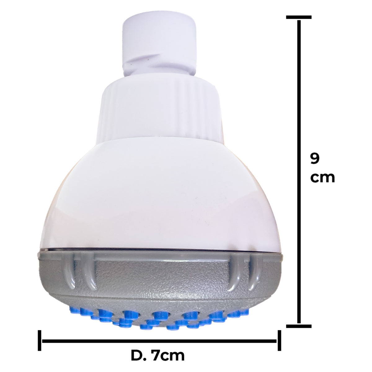 Regadera Con Sistema Antisarro Acabado Blanco Roalflux