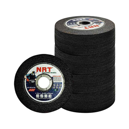 PACK 100 PZS DISCO DE CORTE DE METAL Y ACERO INOXIDABLE 4 1/2” (115MM) X 1.2MM X 7/8” (22MM) NRT