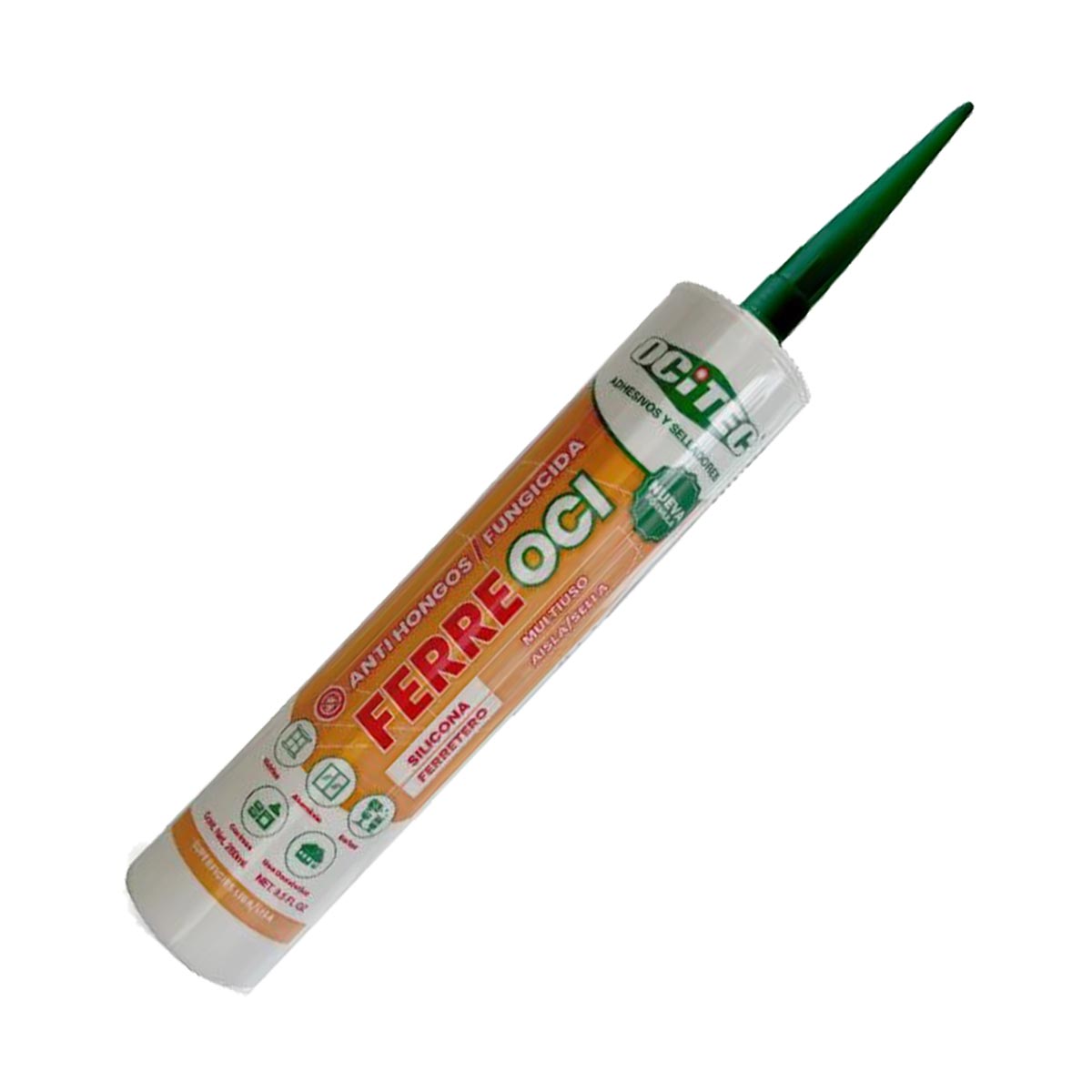 Sellador De Silicon Con Antihongos Y Fungicida Transparente