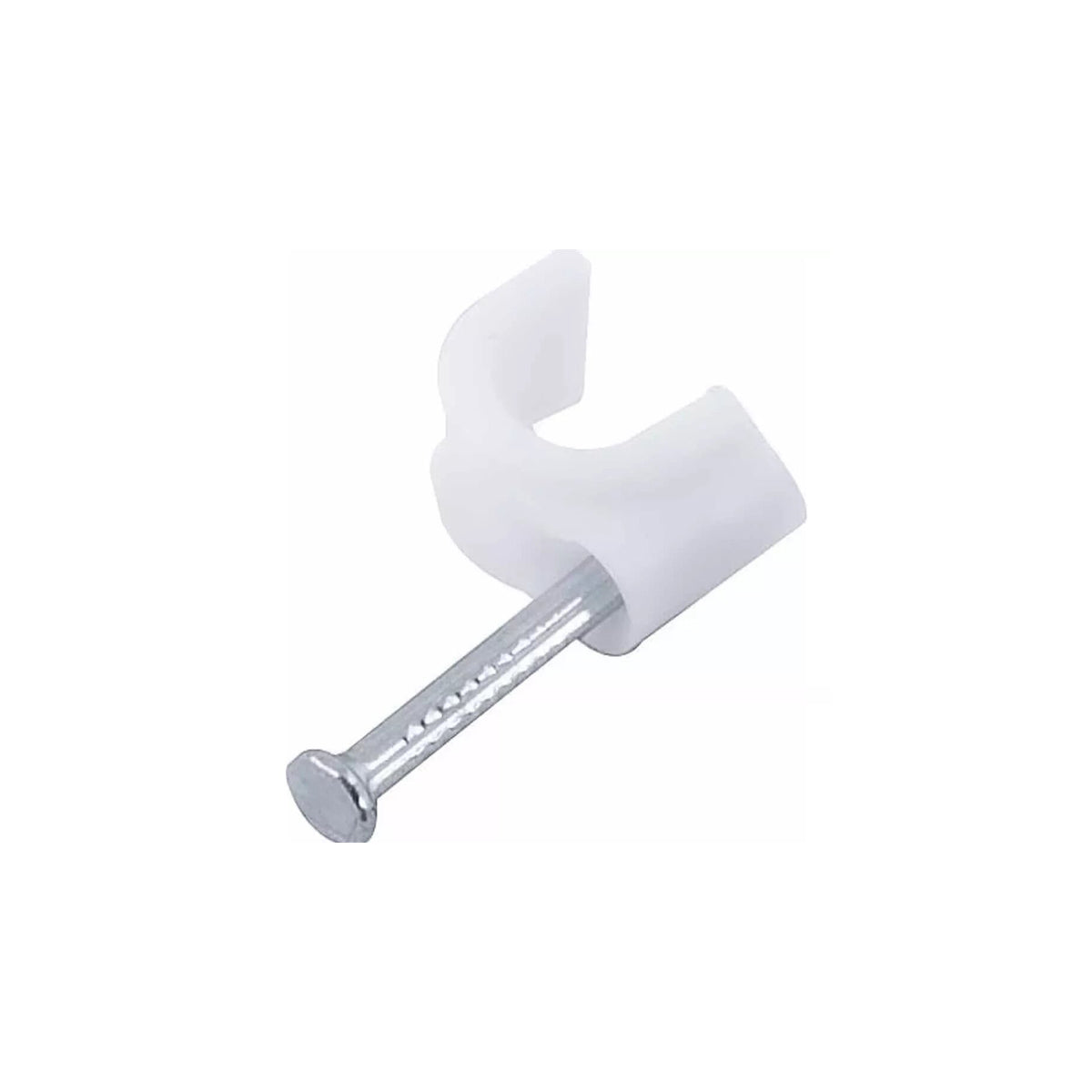 Grapa Para Cable Redondo 16mm Color Blanco 100 Pzs
