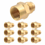 10 Pzs Niple Campana Conexion De Laton Para Gas 1/2" X 1/2" Ferreabasto Ferreabasto
