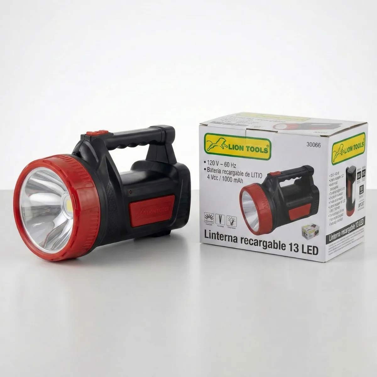 Linterna Recargable Portátil 13 LED 3W + 1.5W 60lm
