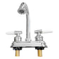 Mezcladora Para Lavabo 4" Cuello De Acero Inoxidable Con Cubierta Y Manerales De ABS Roalflux