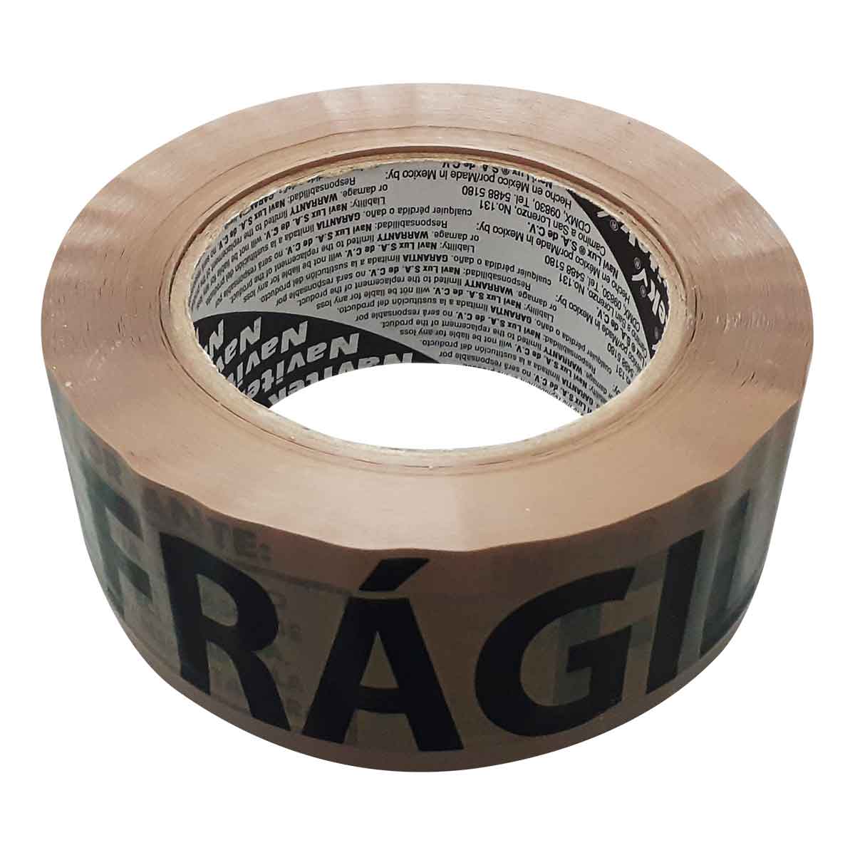 Cinta Empaque Leyenda Fragil Canela Letras Negras 48mm x 150m NAVITEK Ferreabasto