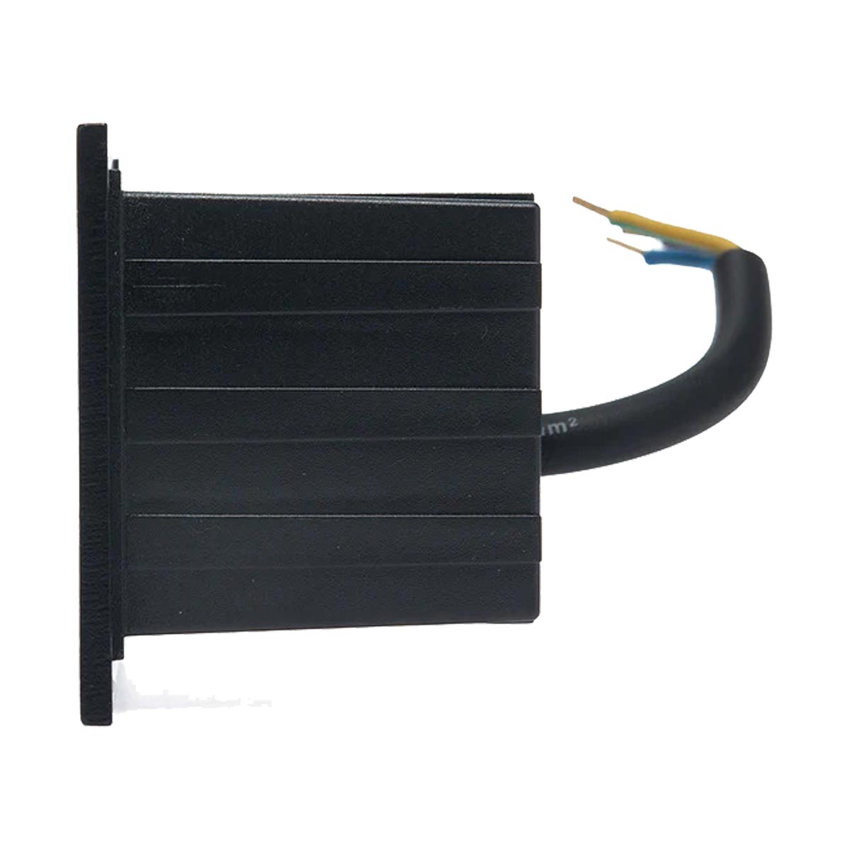 Luminario Led Empotrable Negro Exterior 3W 3000K Luz Calida