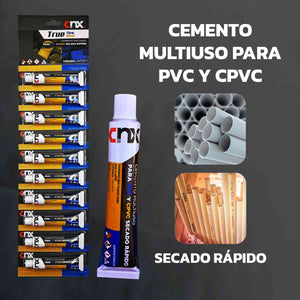Cemento Multiuso Para Pvc Cpvc Transparente 15ml Blister 10 Pz