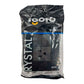 Placa Armada Cristal Con 1 Apagador Sencillo Y 1 Contacto de 1.5 Modulos Negro Igoto