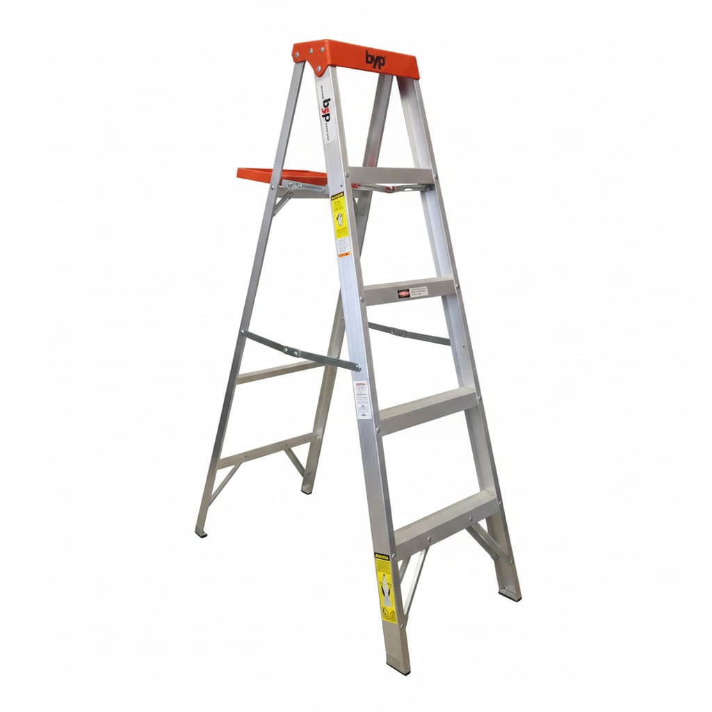 ESCALERA DE TIJERA DE ALUMINIO TIPO III 4 ESCALONES 1.54M BYP BYP Ferreabasto