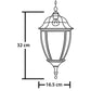Farol Colgante Exterior Decorativo Aluminio Vidrio 20W Wanergy WANERGY Ferreabasto