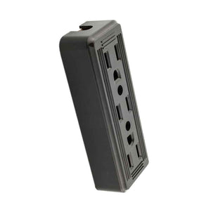 Contacto Base Triple Abs Negro 127V 15A