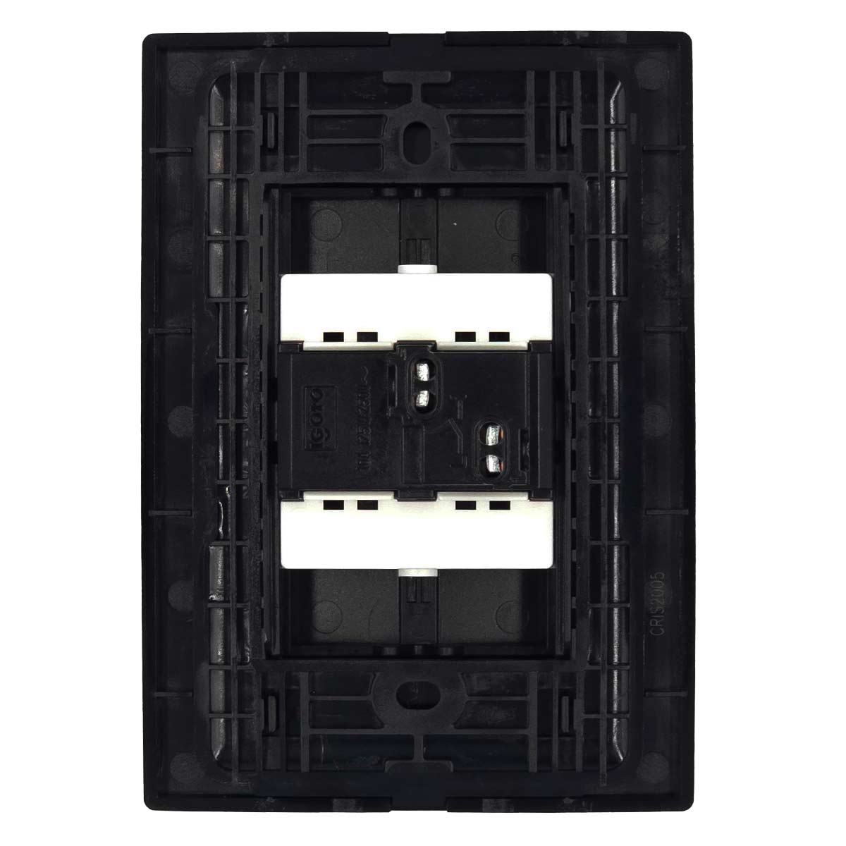 Placa Armada Cristal Con 1 Apagador Sencillo de 3 Modulos Negro Igoto IGOTO Ferreabasto