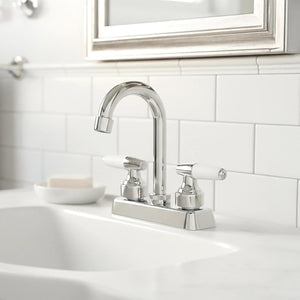 Mezcladora Lavabo 4 Pulgadas Maneral 1/4 Vuelta ODIN Ecoflux