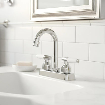 Mezcladora Lavabo 4 Pulgadas Maneral 1/4 Vuelta ODIN Ecoflux