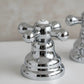 Juego Manerales Cruz Chapetón Cromado Para Regadera Baño Roalflux