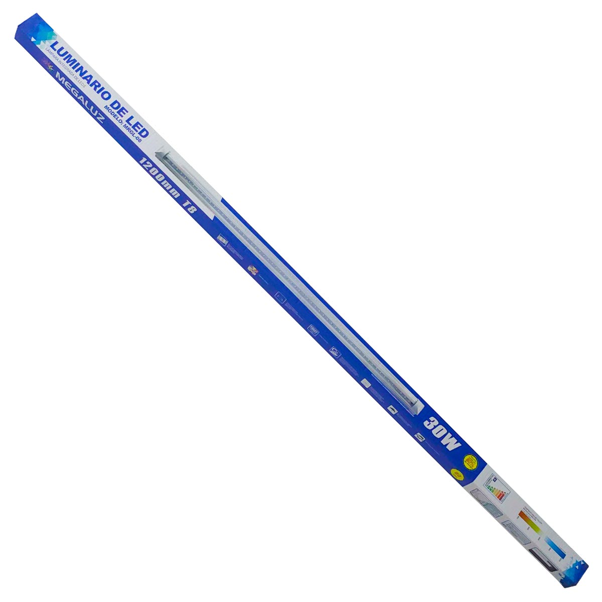 Tubo Led Base Aluminio Doble Tira Luz Blanca 30w=180w 1.20m KYT Ferreabasto
