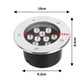 Luminario Led Empotrable Ext Piso Integrado 9W 3000K Boomer