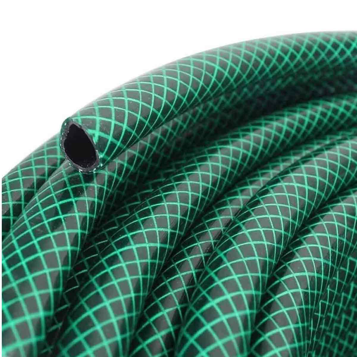 Manguera Para Jardín 1/2 3 Capas Pvc Rollo 100m Tramada Verde