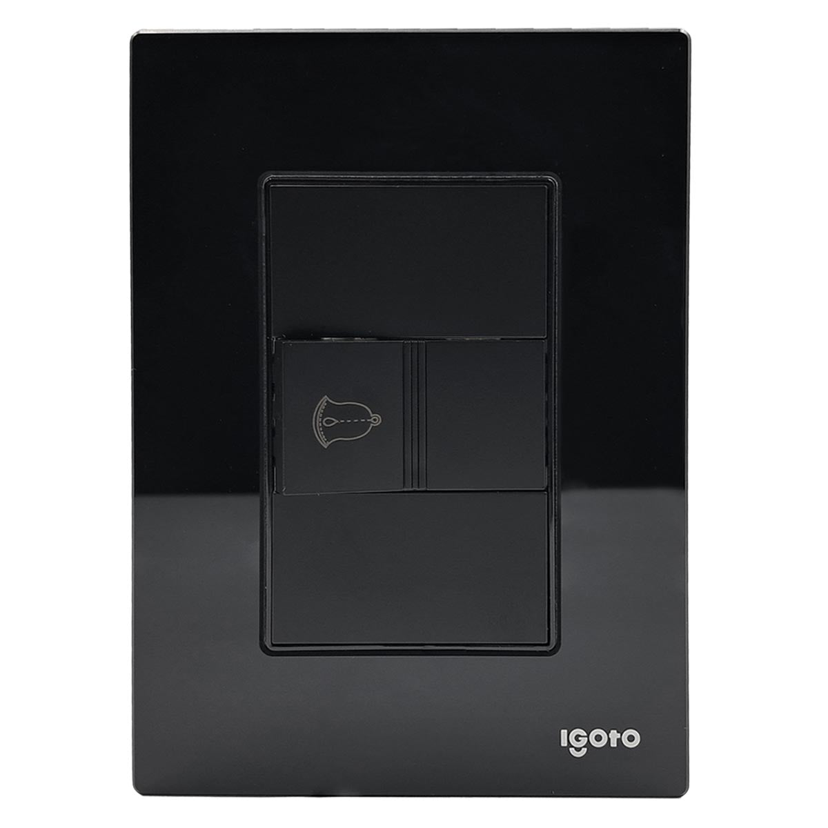 Placa Armada Cristal Con Boton De Timbre Negro Igoto IGOTO Ferreabasto