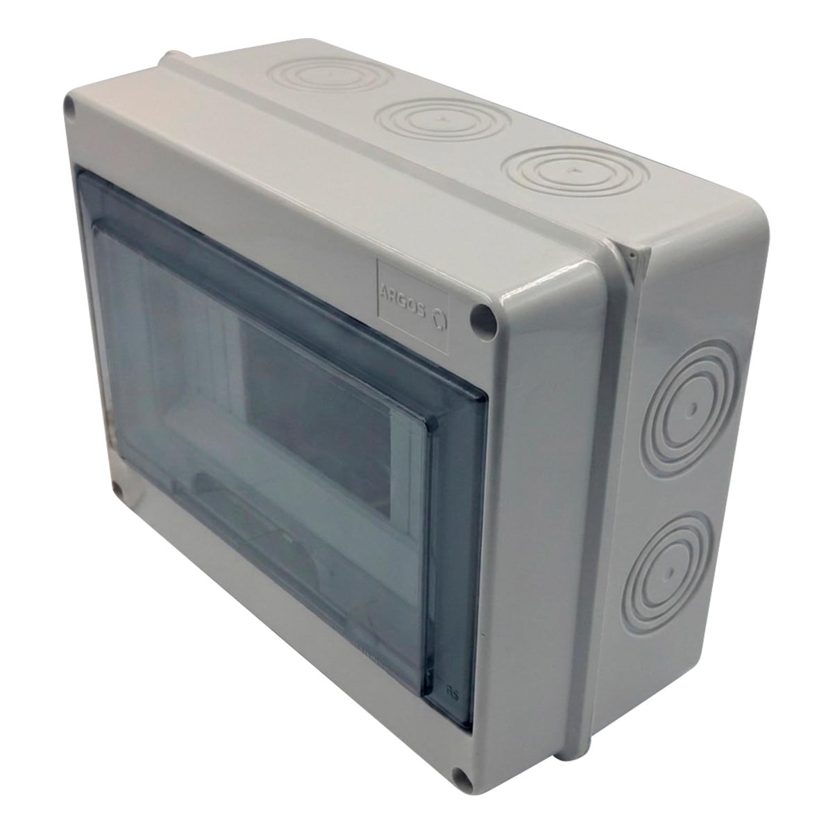 Caja Sobreponer Riel Policarbonato 6-8 Ventanas 240V 100A 60Hz
