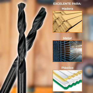 Juego Kit De Brocas Para Metal Con Estuche 29 Piezas