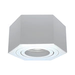 Marco Sobreponer Blanco Hexa M Con Iman Base Gu10 Y Mr16