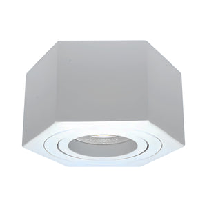 Marco Sobreponer Blanco Hexa M Con Iman Base Gu10 Y Mr16