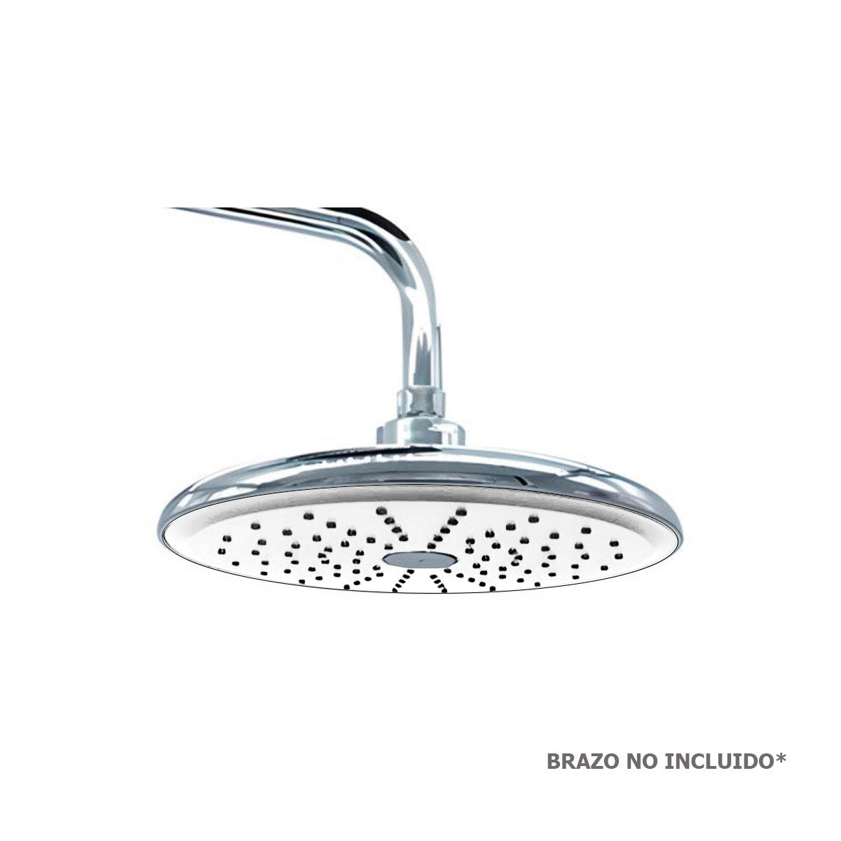 Regadera Redonda Cromada Autolimpiable 8 Pulgadas RC326 MEER CNX Ferreabasto