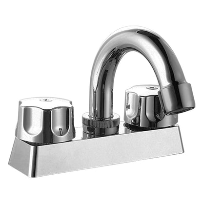 Mezcladora Para Lavabo Con Cubierta Y Manerales ABS Cuello De Acero Inoxidable 4" Roalflux