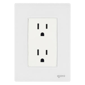 Placa Armada Cristal Con Contacto Duplex Blanco Igoto IGOTO Ferreabasto