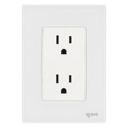 Placa Armada Cristal Con Contacto Duplex Blanco Igoto IGOTO Ferreabasto