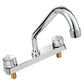 Mezcladora Para Fregadero 8" Cuerpo Acero Inox Con Cubierta Y Manerales ABS Roalflux