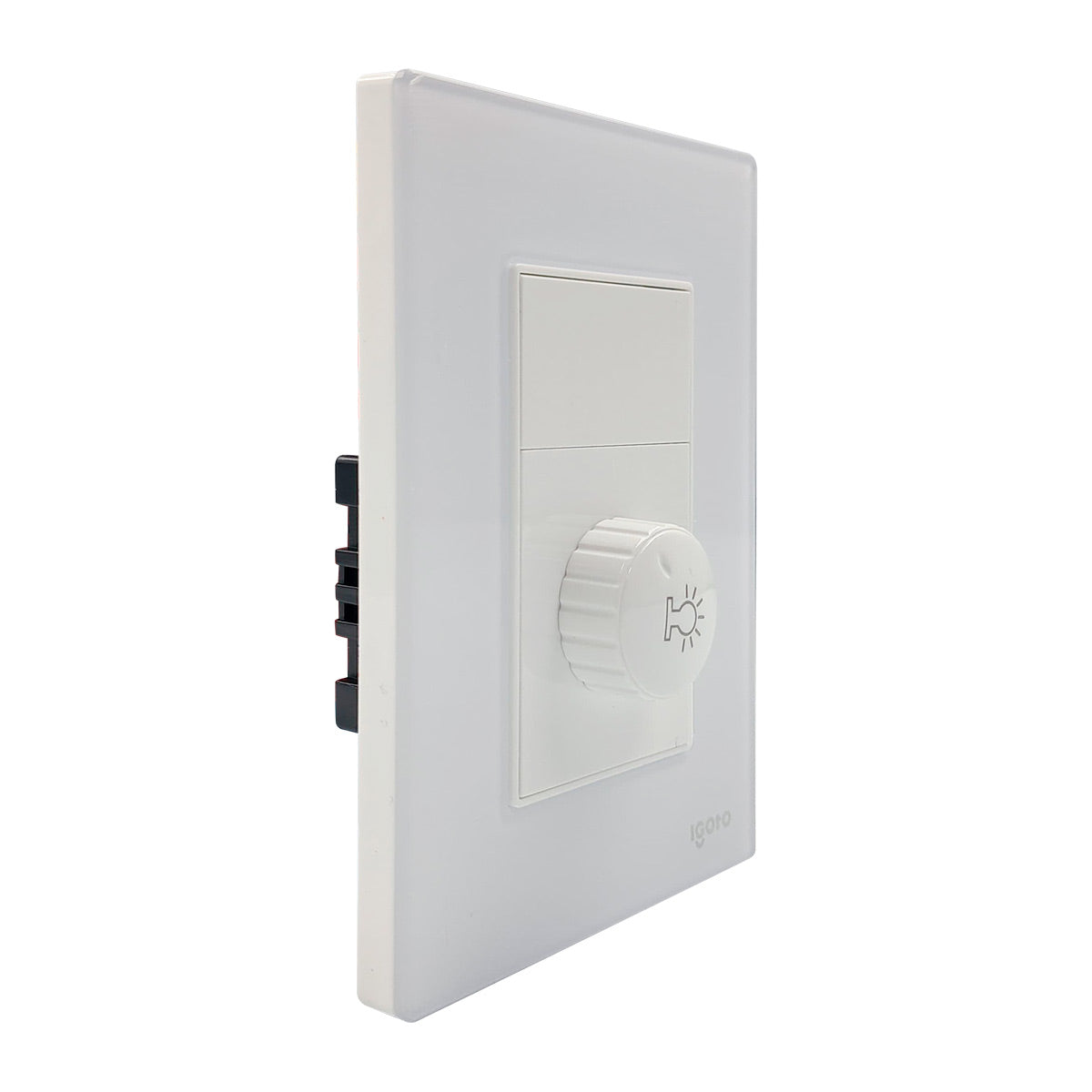 Placa Armada Cristal Con Dimmer Blanco Igoto