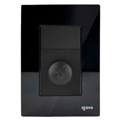 Placa Armada Cristal Con Dimmer Negro Igoto IGOTO Ferreabasto