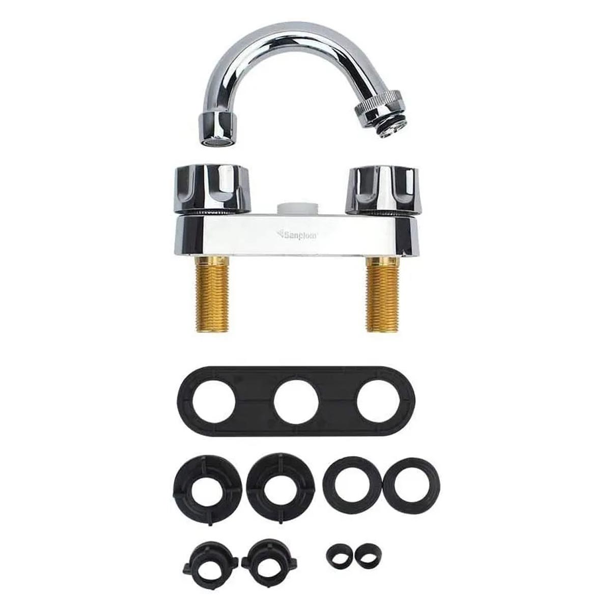 Llave Mezcladora Para Lavabo 4 Pulg Monocomando Cromo