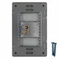 Placa Armada Con 1 Apagador Sencillo De 3 Modulos Acero Inox