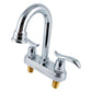 Mezcladora Lavabo 4 Pulgadas Cuerpo Acero Inox 1/4 Vuelta 36-NUSA Roalflux Silver