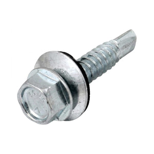 Bolsa Con 25 Pijas Cabeza Hexagonal Punta Broca 1 1/2" Con Rondana