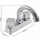 Mezcladora Para Lavabo Con Cubierta Y Manerales ABS Cuello De Acero Inoxidable 4" Acabado Cromo Roalflux
