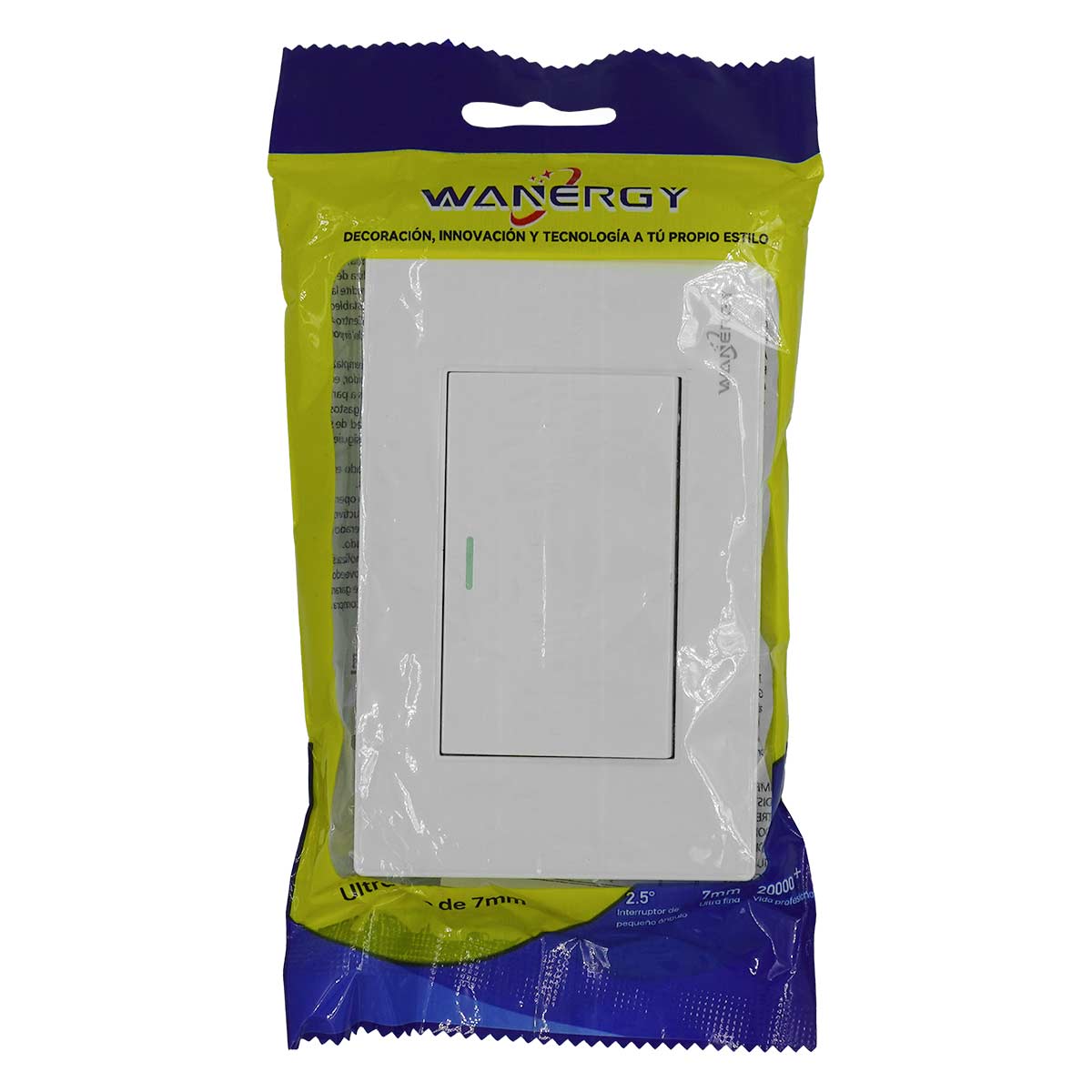 Placa Armada Con 1 Apagador Escalera de 3 Modulos Blanco WANERGY Ferreabasto