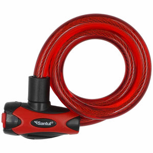 Candado De Cable De Llave Uso Rudo 1/2" 80cm Bicicleta Santul