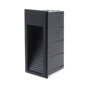 Luminario Led Empotrable Negro Alba RV Exterior 3W Luz Calida