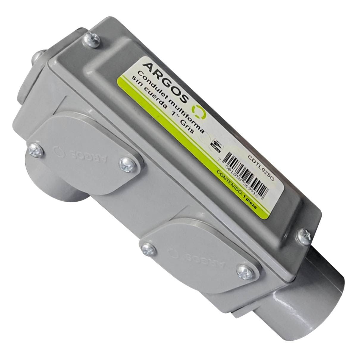 Condulet Multiforma No Metalico 1 Pulgada Gris Argos