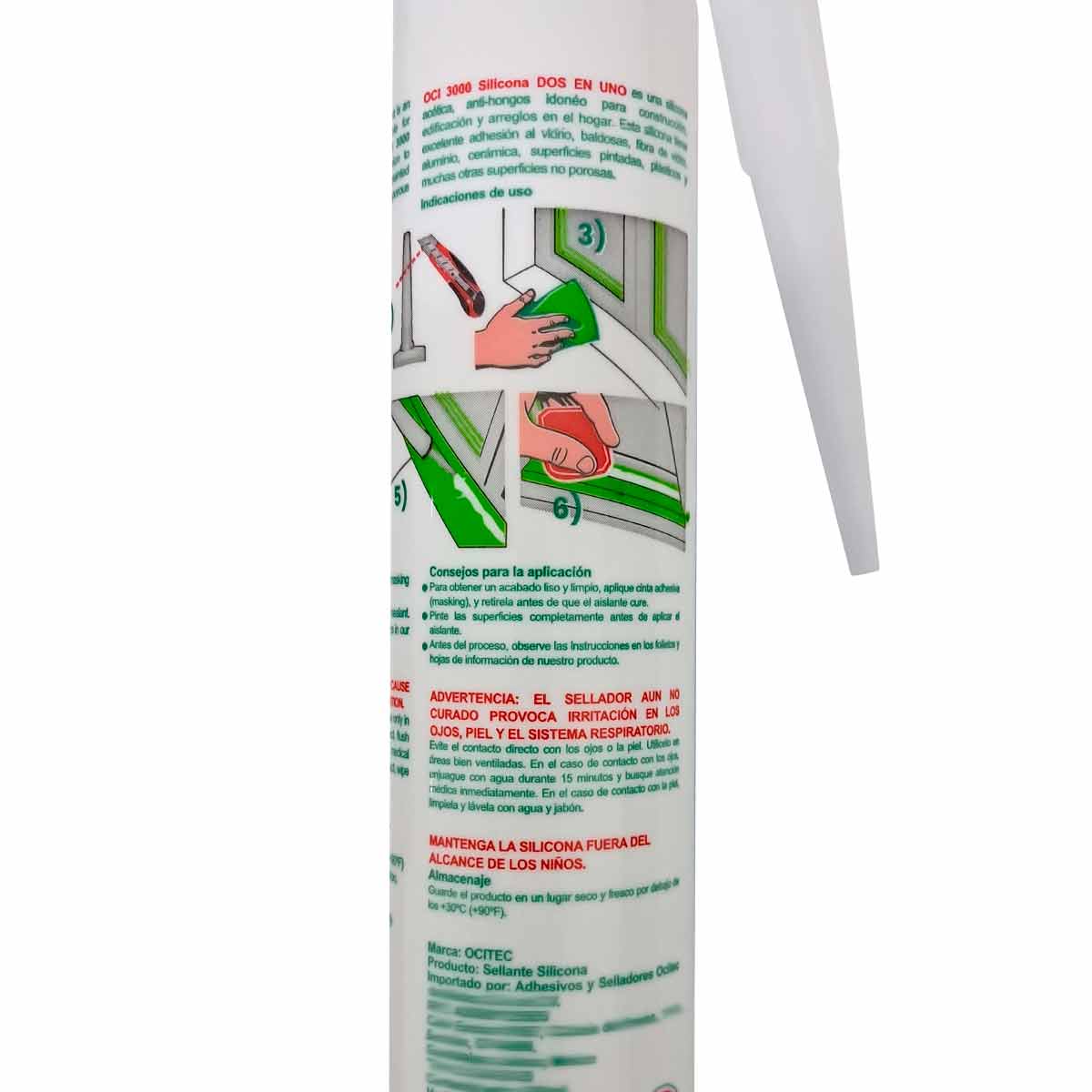 Tubo Silicon Transparente Multiusos Antihongos Uso General Orgasil 3000