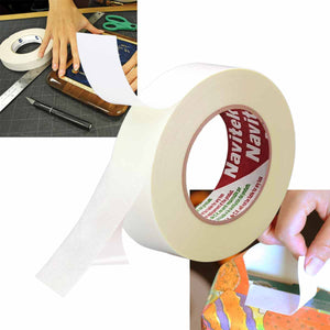 Cinta Adhesiva Doble Capa Poliester 18mm X 50m Blanco Liso