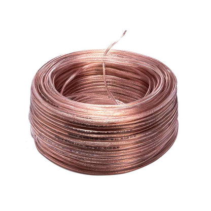 Cable Duplex Audio Cal 22 Transparente 100M 100% Cobre Cdc