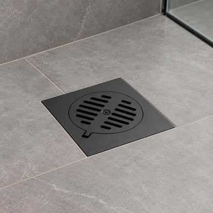 Resumidero Cuadrado 6" Negro Mate Zinc MEER