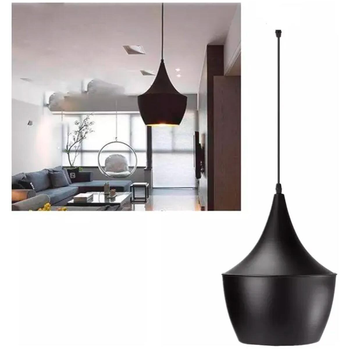 Lampara Luminario Led Colgante Metal Decorativo Moderno E27